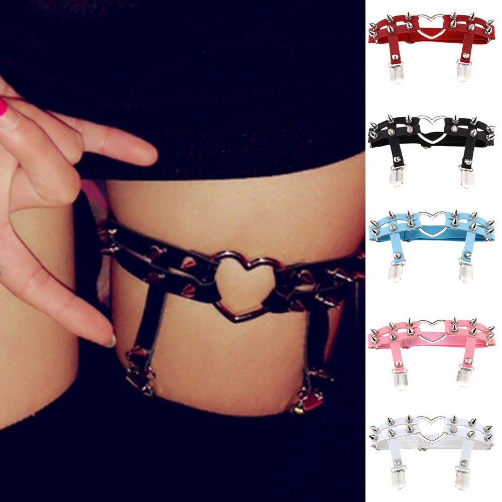 Garter Belt Set - DIEZI PU Leather Elastic Garter Belt