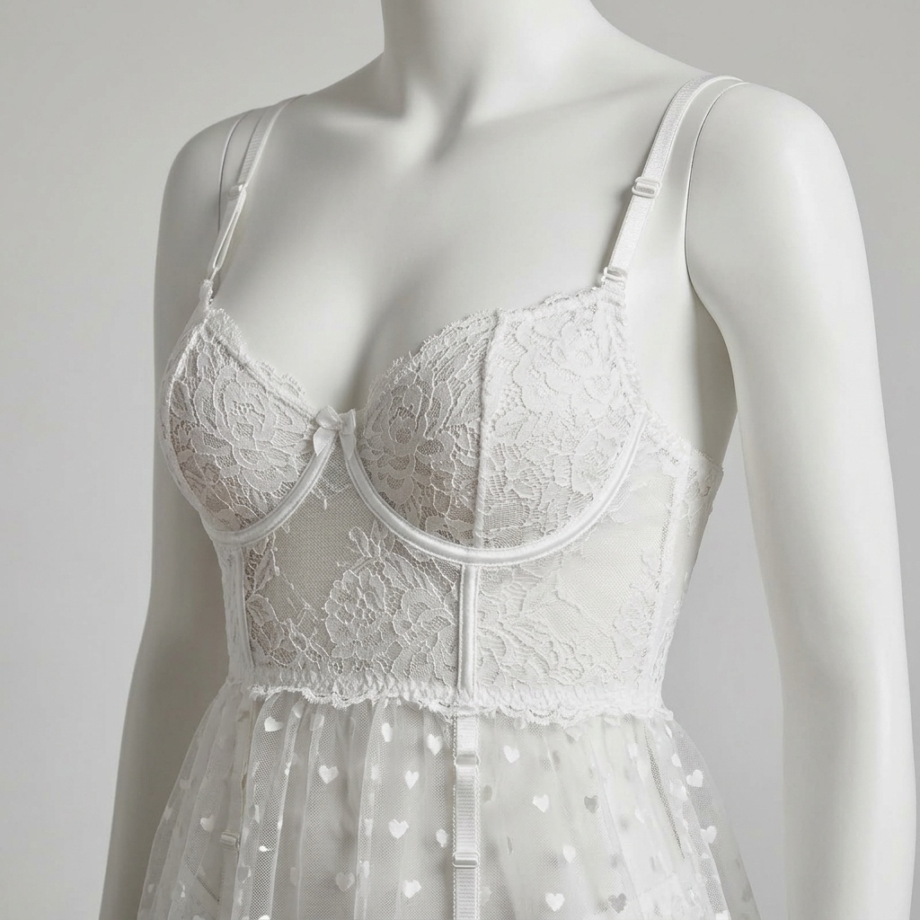 Women's White Lace Lingerie Se - Babydoll Chemise Night 评论和价格